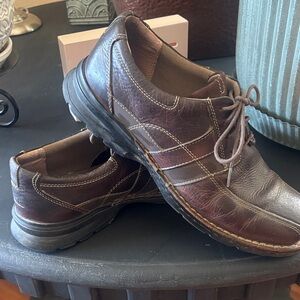 Clarks Dark Brown Leather Oxfords